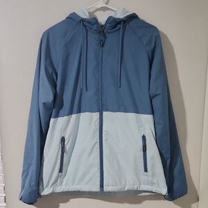 New Balance Women's Two-Tone Blue Windbreaker Jacket Size Medium